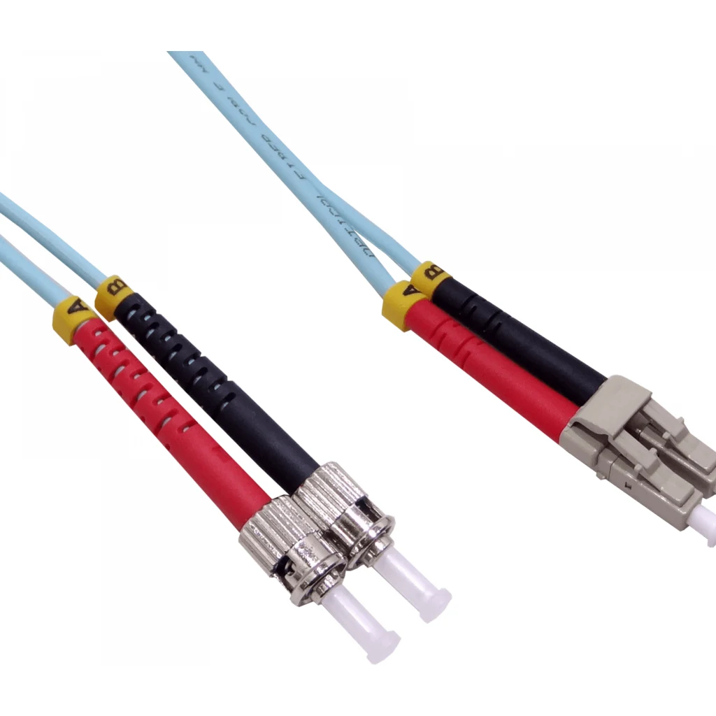 Imagen 2 de 3MT LC-ST OM3 MULTIMODO MM DUPLEX JUMPER FIBRA 3.0MM 50/125UM
