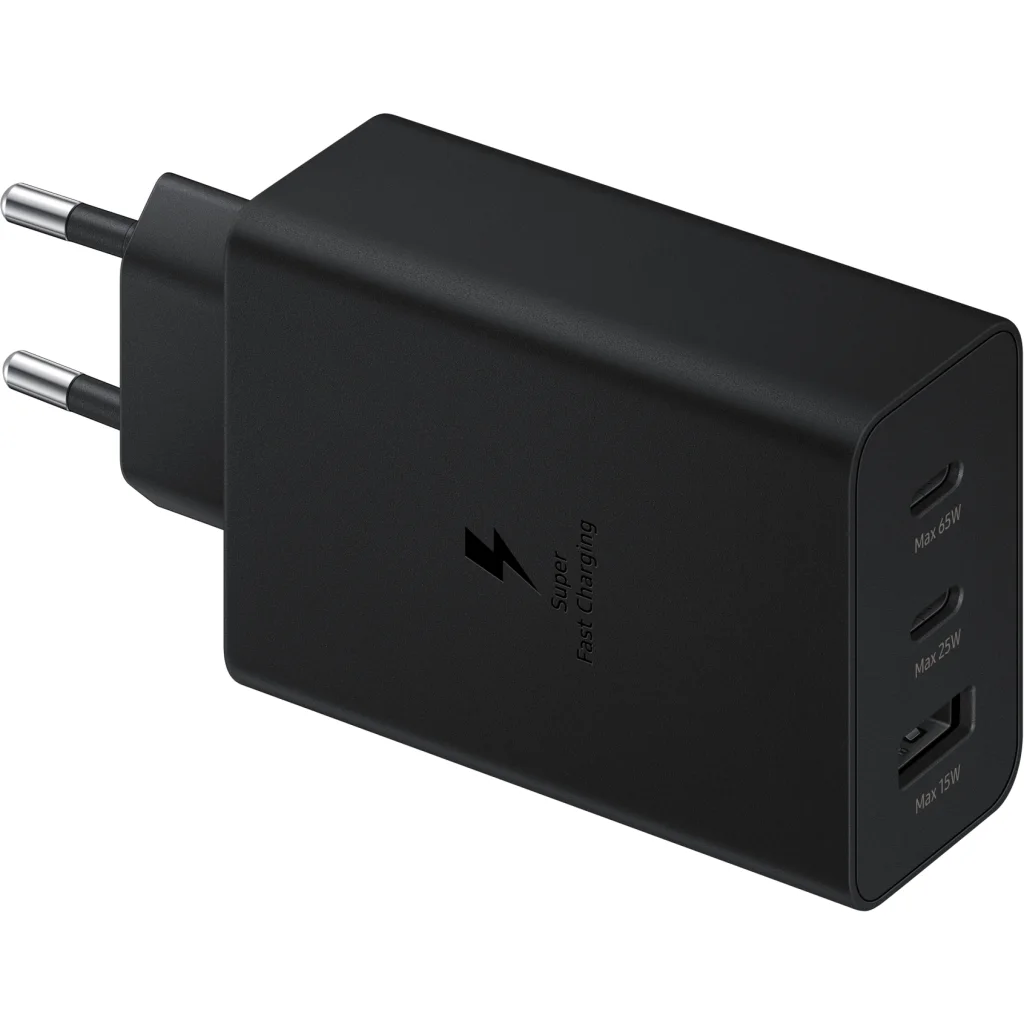 Imagen 0 de Adaptador de Carga Trio Samsung TA6530, 65W 2*USB-C + 1*USB-A Negro