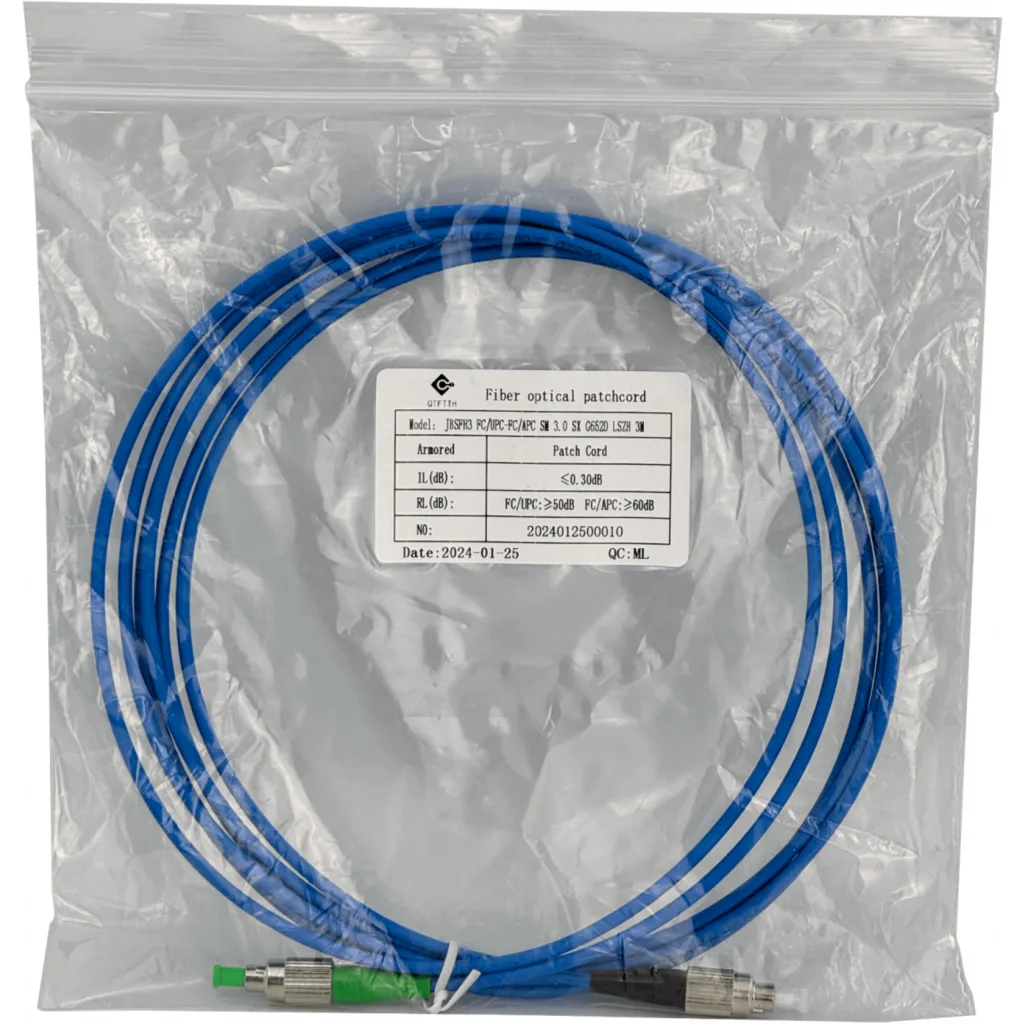 Imagen 1 de LSZH Blindado 3mt FC/UPC-FC/APC SM Simplex JumperFibra 3.0mm 9/125um