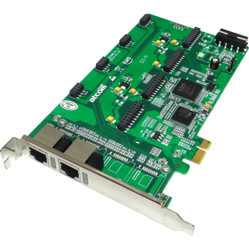 Imagen 4 de ATCOM PCIe-x1 8X 2-RJ45 REQ-AX210 3.3/5V 32BIT TARJETA ASTERISK