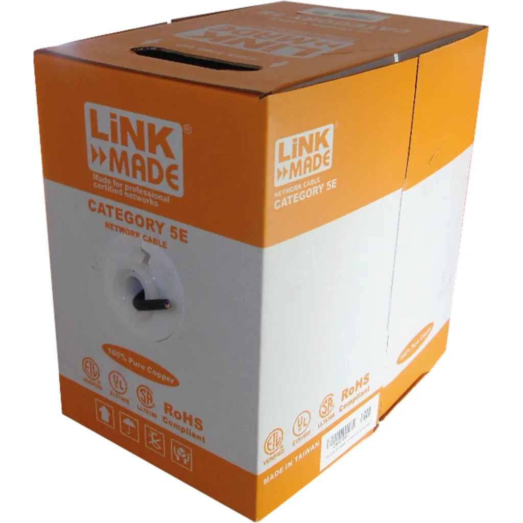 Imagen 2 de Cable Negro LinkMade 100mt Cat5E F/UTP Exterior PE Solid Unifilar