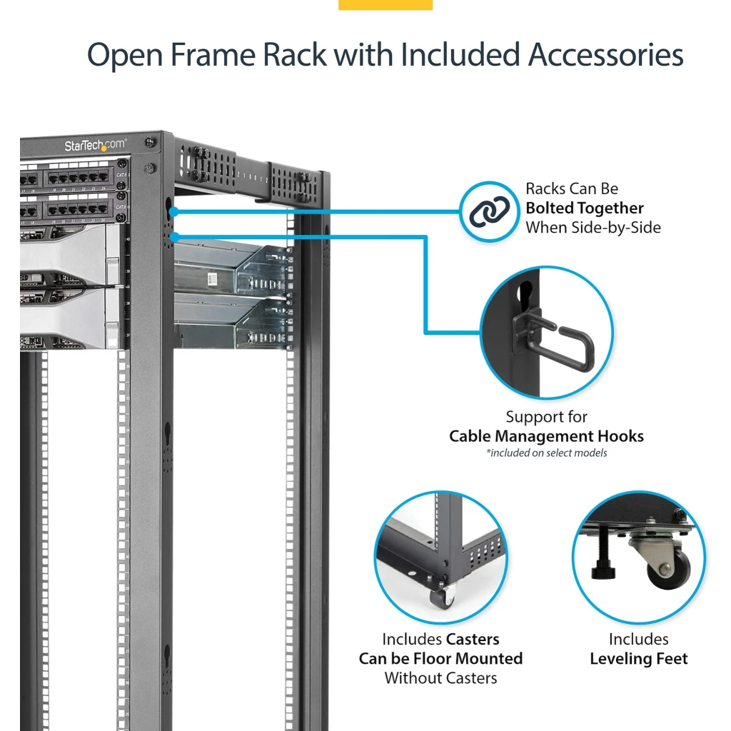 Imagen 4 de Rack - 18U Open Frame - 22-40 in. Depth