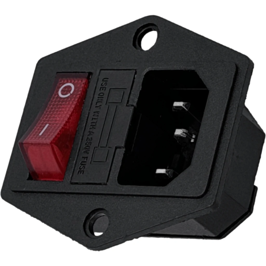 Imagen 3 de Toma de Corriente C14 Interruptor Fusible-3A Atornillable 220Vac 10A