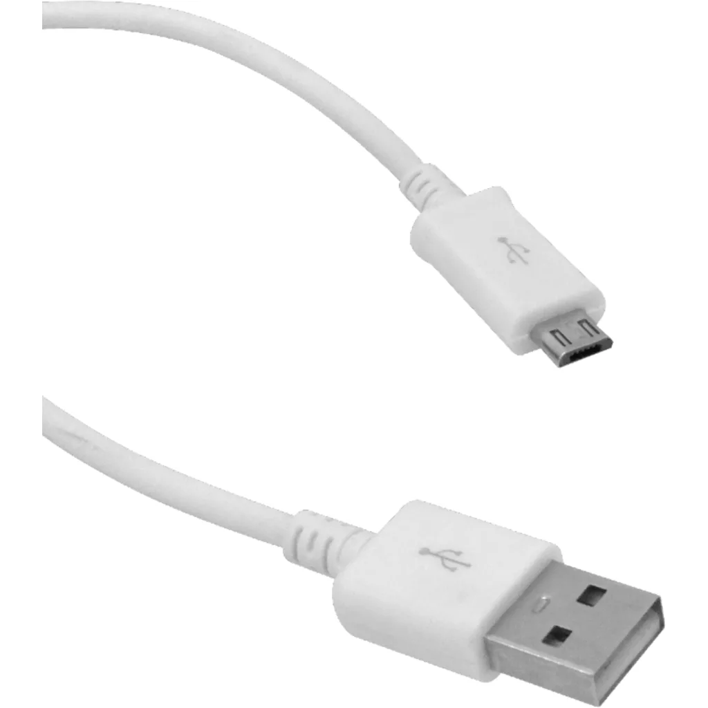 Cable USB-A a USB microB M/M 90cm Blanco o Negro