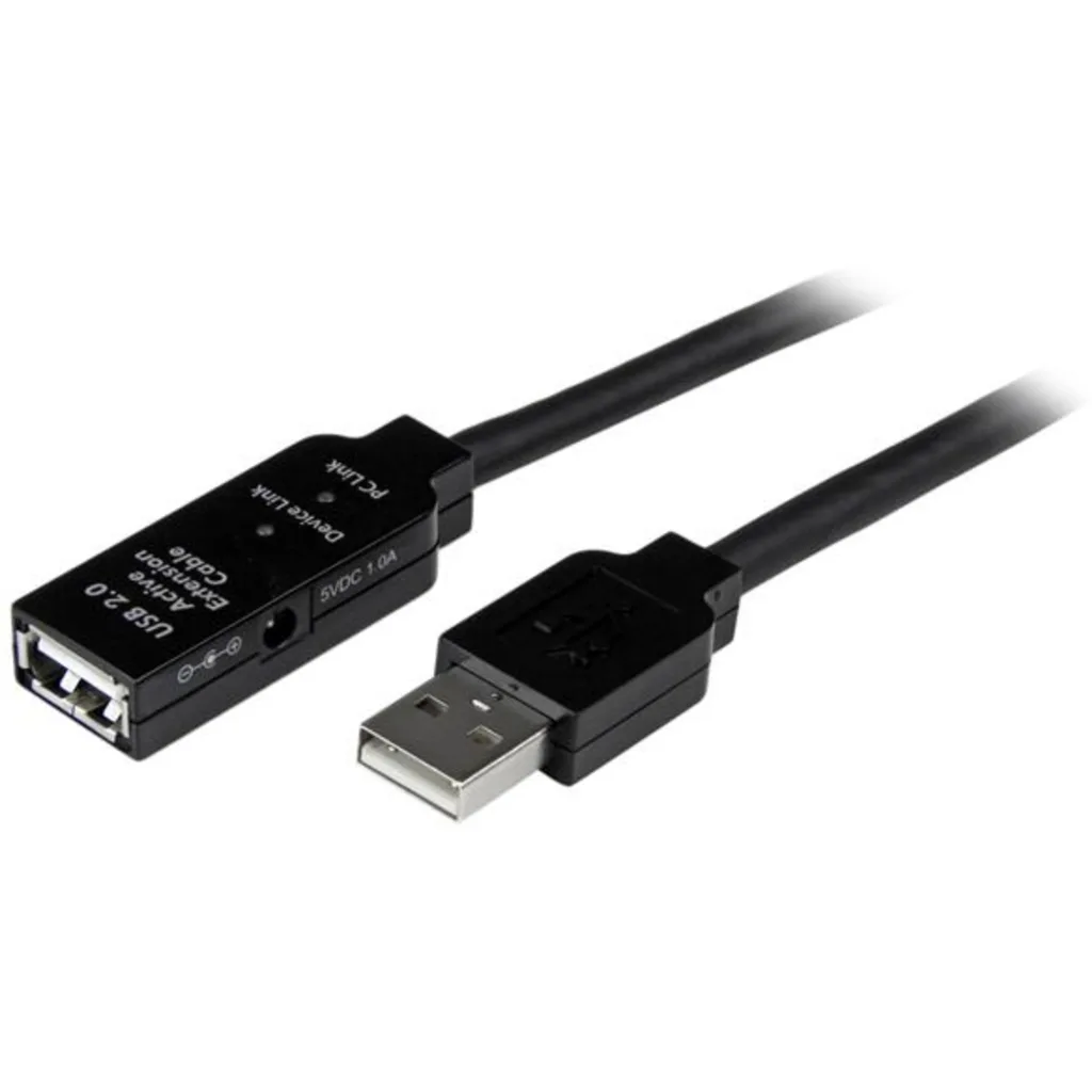 Cable Extensión USB 2.0 Tipo-A M/H 5mt  Activo Negro - StarTech