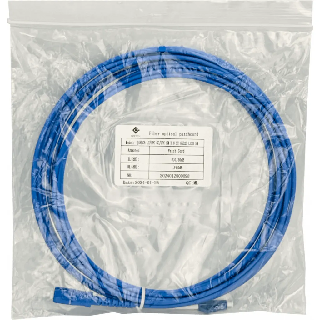 Imagen 2 de LSZH Blindado 5mt LC-SC SM Simplex Jumper Cable Fibra 3.0mm 9/125um