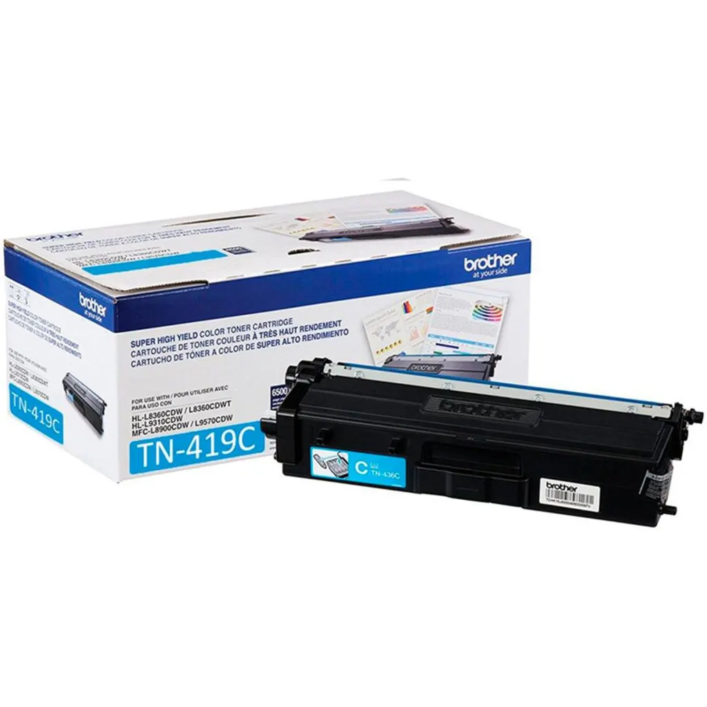 Imagen 1 de Cartucho de Tóner Brother TN419C Cyan Alto Rendimiento aprox 9000 pág p/L8360CDW