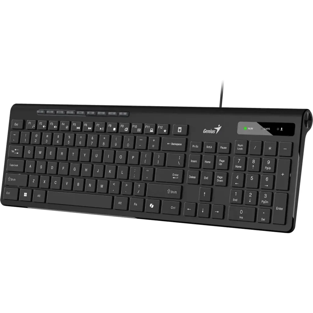 Imagen 1 de GENIUS TECLADO SLIM COPILOT MULTIMEDIA USB BLACK-SLIMSTAR 230II