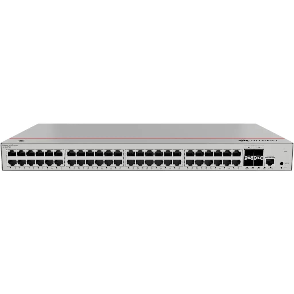 Imagen 2 de S310-48PN4X. Switch Huawei eKit 48 puertos PoE+ 10/100/1000/2.5G Base-T 4 Puertos 10 GE SFP+ capacidad de conmutación de 320 Gbit/s capacidad de reenvió de paquetes de 238 Mpps para capa de agregación