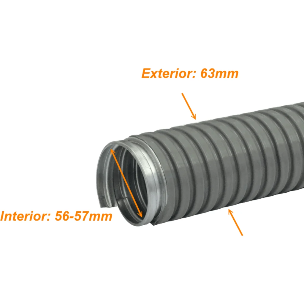 63mm Rollo-25mts Conduit Flexible Metalico Cubierto-PVC PCFC