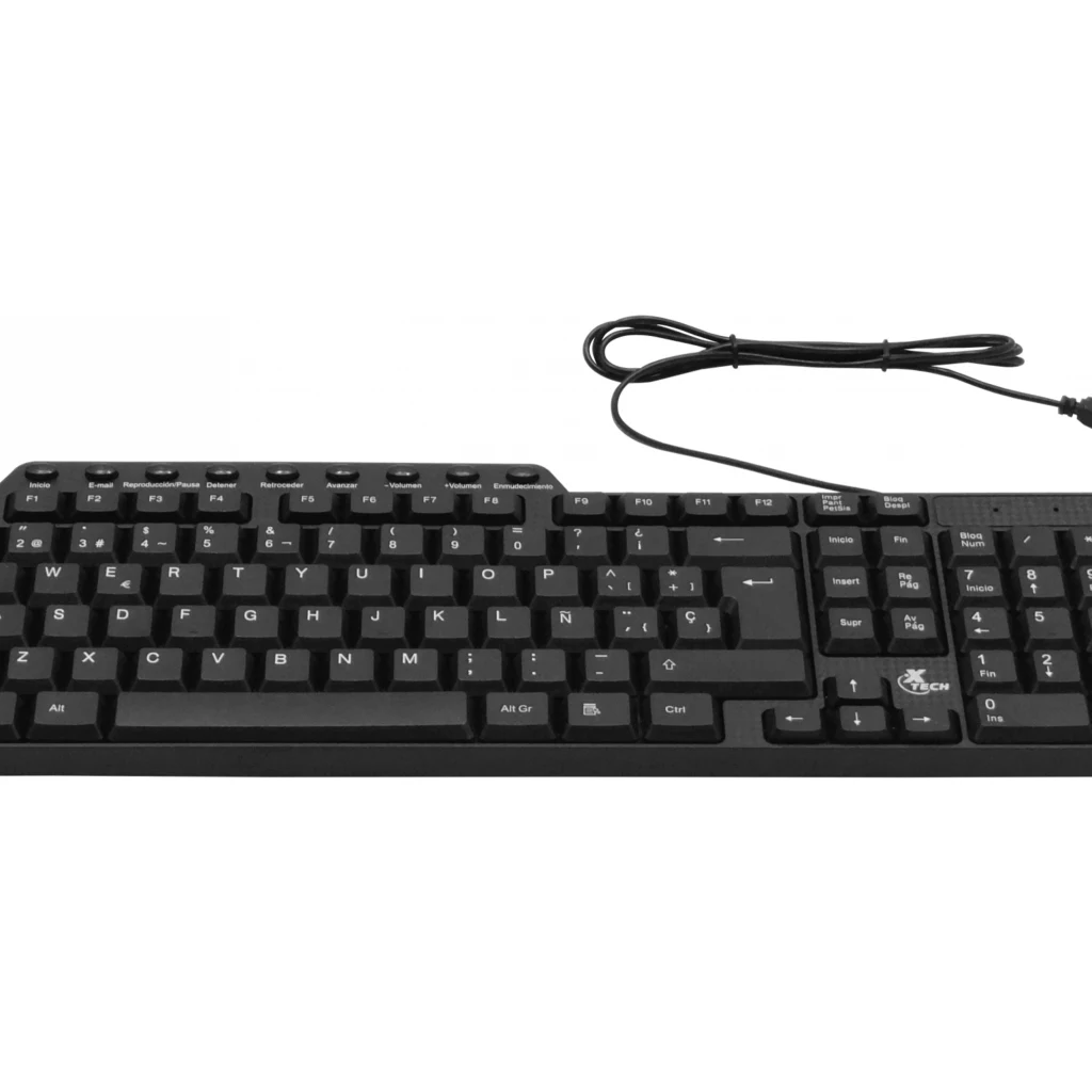 Imagen 3 de XTECH Teclado QWERTY USB Cable-120cm Negro 41x13x2cm XTK-160S
