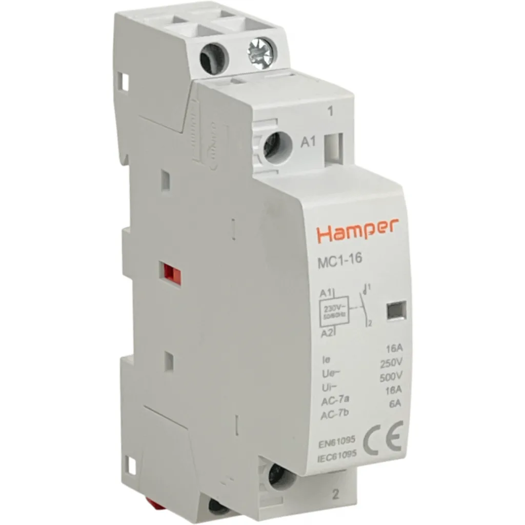 Imagen 1 de HAMPER 16A Contactor Monofasico Modular 230/400V 1NA IP20 Certif-SEC