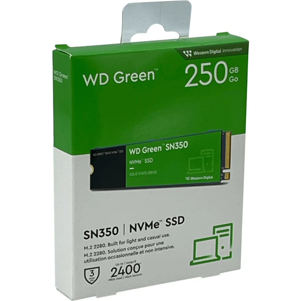 WESTERNDIGITAL 250GB NVMe M.2 2400-900mb/s M.2 SSD Solido WDS250G2G0C