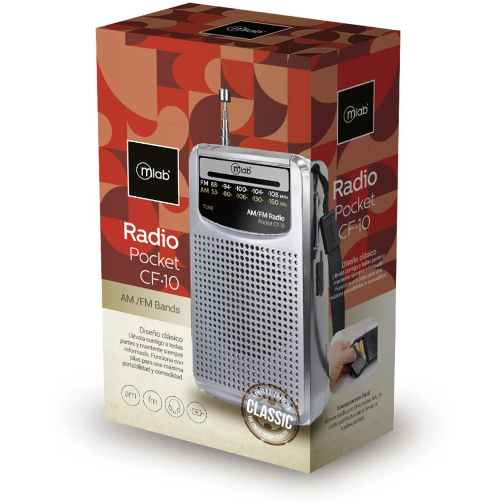 Imagen 4 de MLAB RADIO RETRO PORTATIL CF-10 SILVER