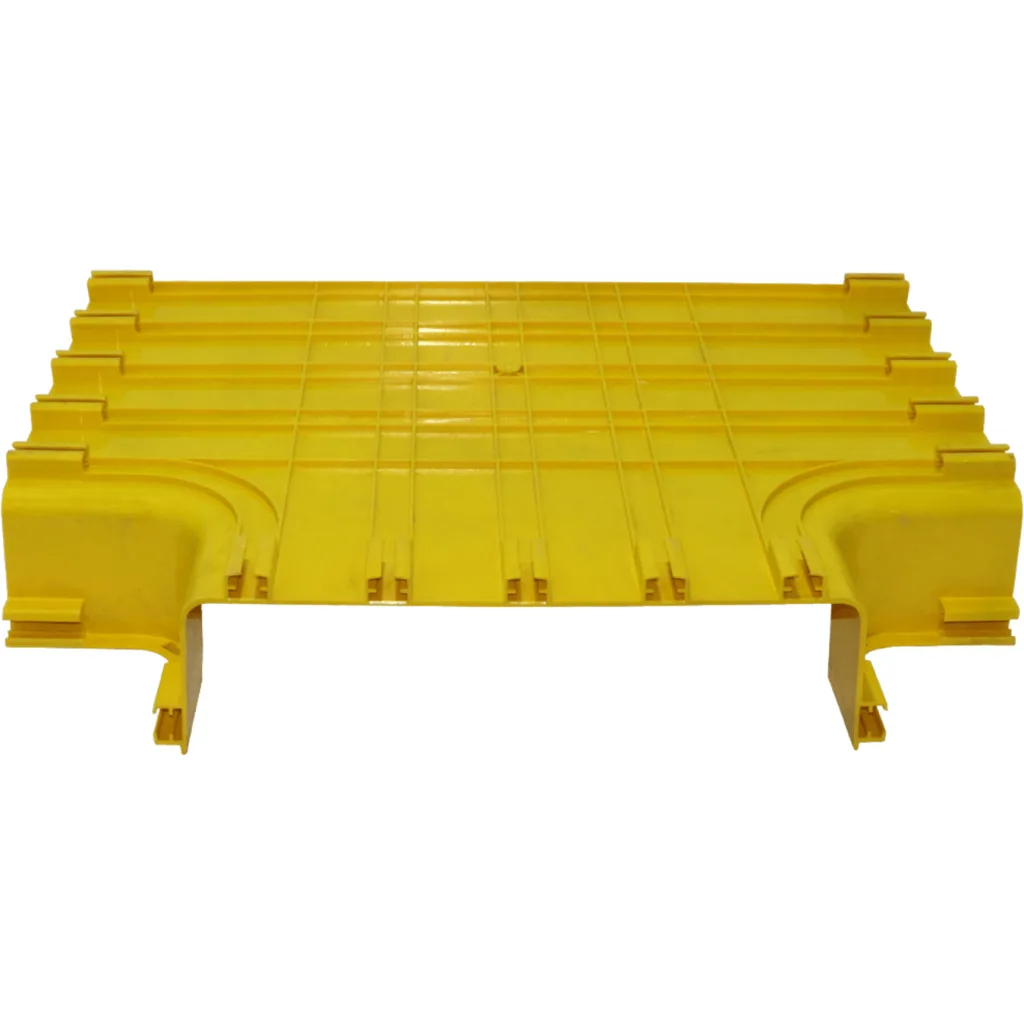 360x100mm Derivacion Horizontal Tee Amarilla PC+ABS LSZH Macho