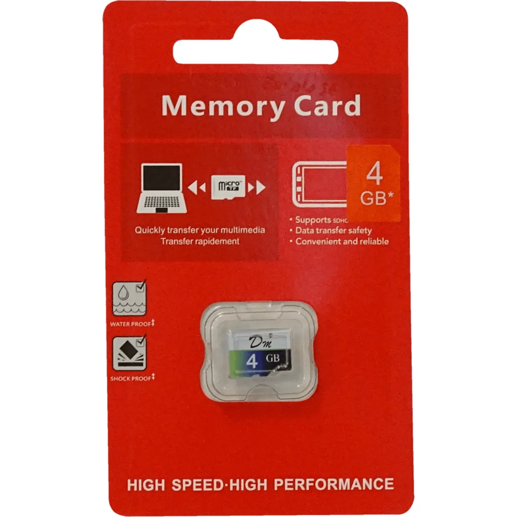 4GB MicroSD-HC 45mb/s Class4