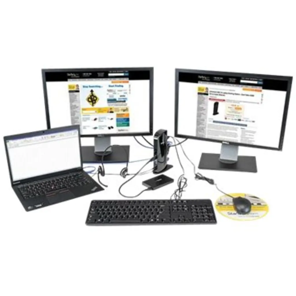 Imagen 1 de Docking Station StarTech USB 3.0 para Dos Monitores HDMI DVI 6*USB Windows Mac