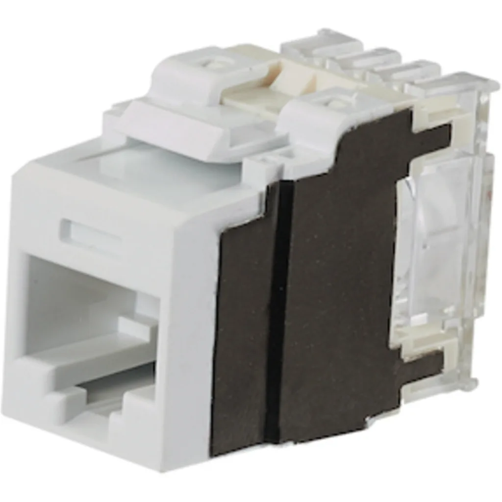 Panduit NetKey Category 6A Punchdown Jack Module - Modular insert - RJ-45 - white