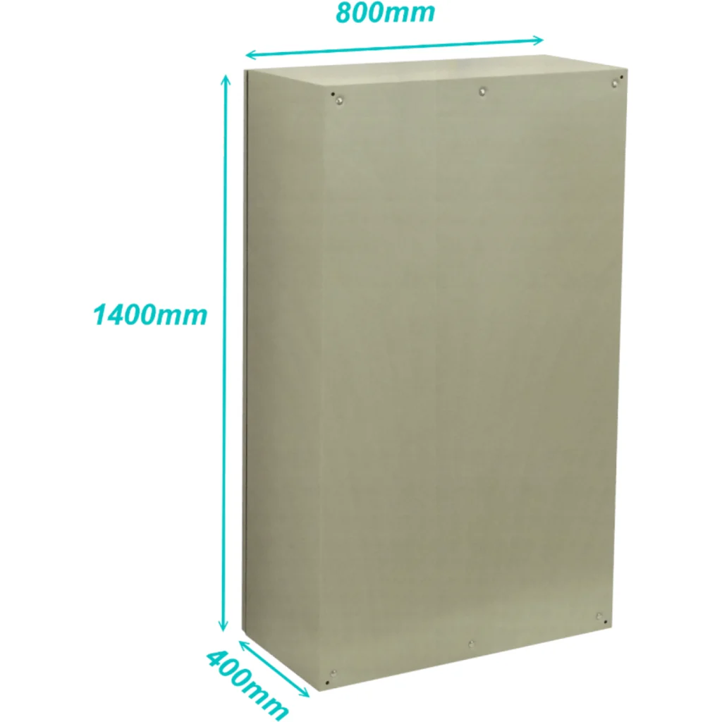 Imagen 3 de TIBOX 1400x800x400mm 3-chapas s/Llave Caja Metalica Tablero IP65 Beige