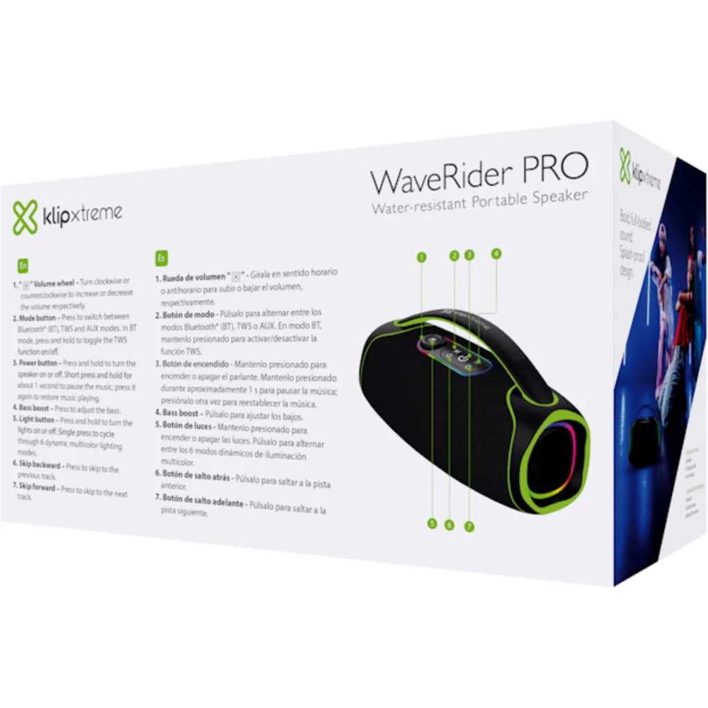 Imagen 12 de Klip Xtreme - Boombox speaker - Black - KBB-500