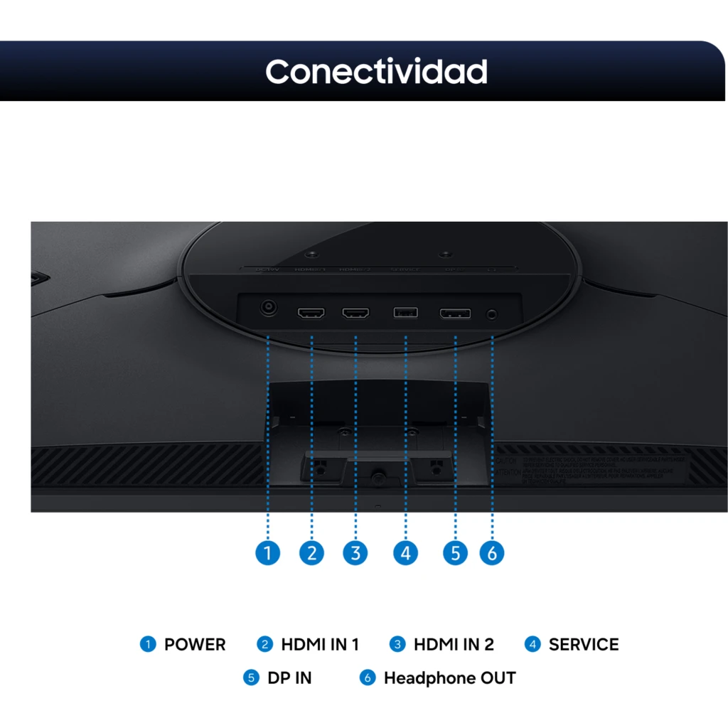 Imagen 7 de Monitor Gamer Samsung Odyssey G5 G53F 27" QHD IPS 200Hz 1ms FreeSync Premium
