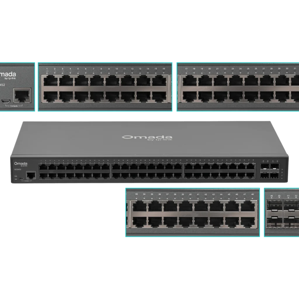 Imagen 2 de TP-Link JetStream T2600G-52TS - Conmutador - Gestionado - 48 x 10/100/1000 + 4 x Gigabit SFP - montaje en rack