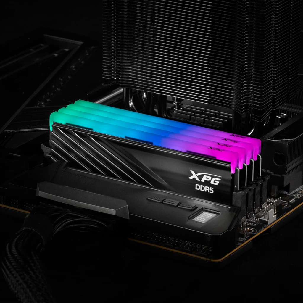 Imagen 2 de Memoria RAM 16GB DDR5 6000MHz DIMM CL48 Non-ECC 1.1v 288p - Adata RGB BK XPG