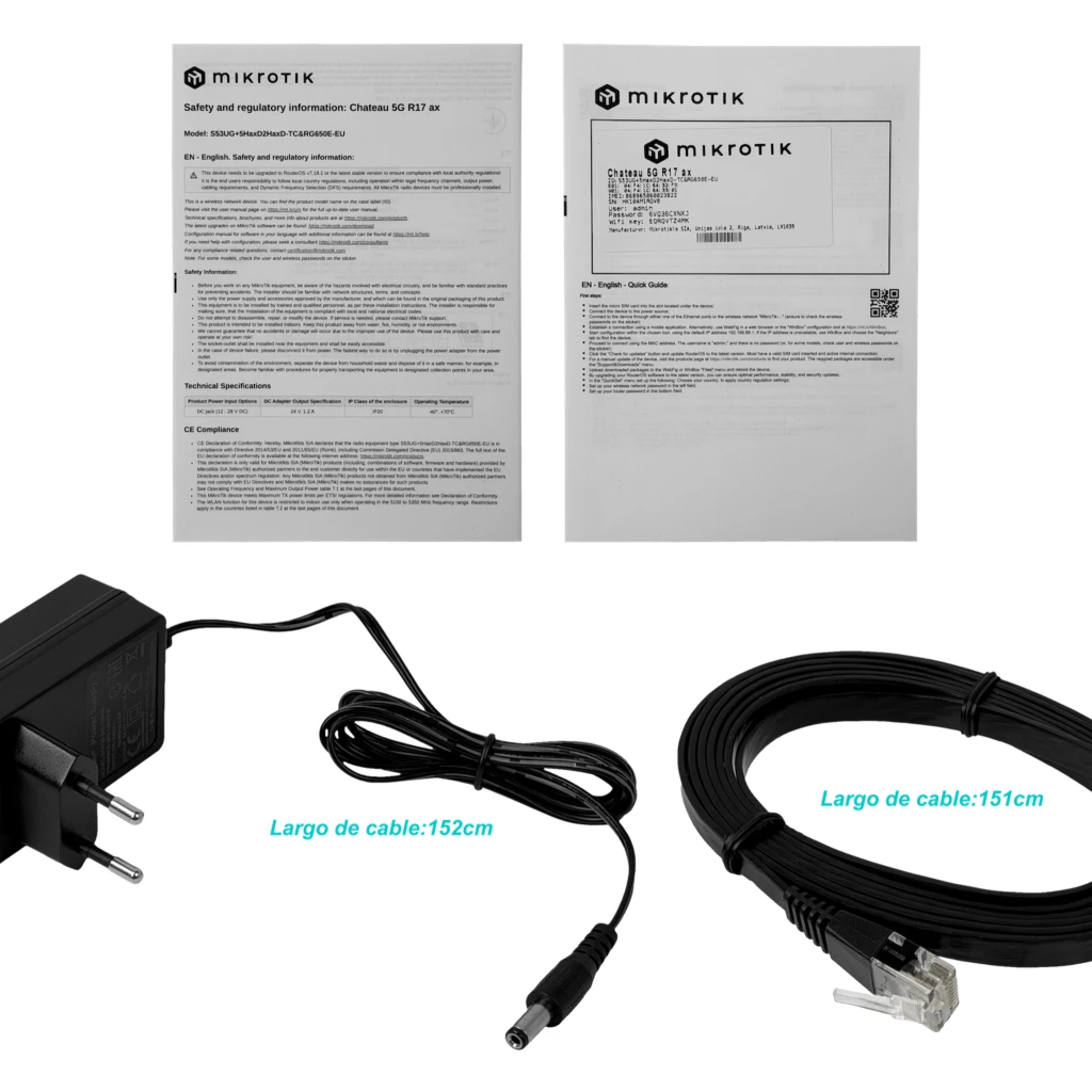 Imagen 2 de MIKROTIK 5G 5-1000 1-Sim 1-USB L4 inc-24V S53UG+5HaxD2HaxD-TC&RG650E