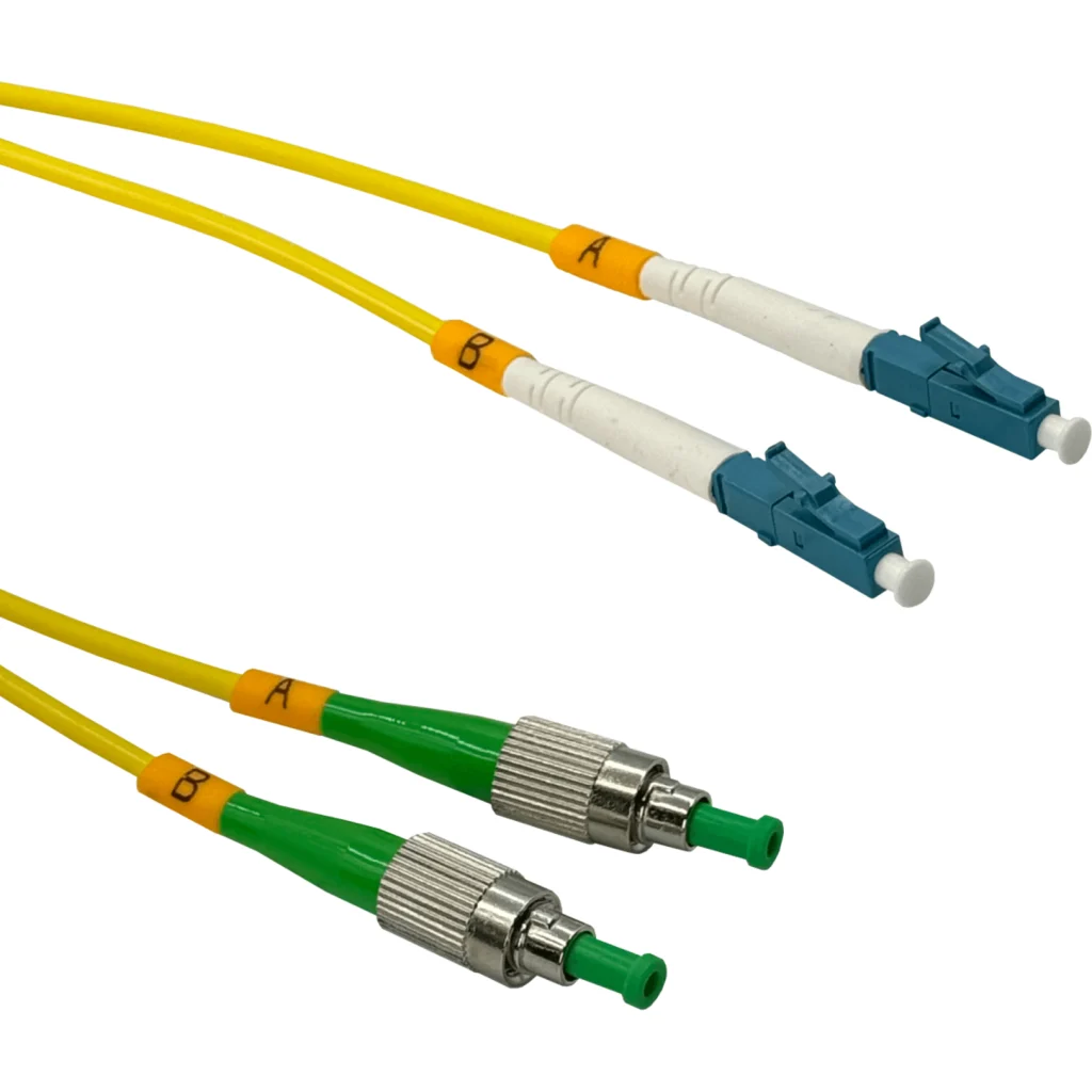 5mt FC/APC-LC/UPC MonoModo SM Duplex Jumper Cable Fibra 9/125um 3mm 