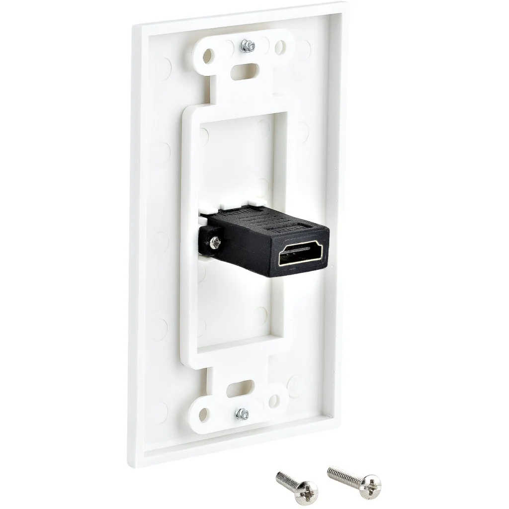 Imagen 3 de Tapa de Pared HDMI Hembra de 1 Salida Color Blanco