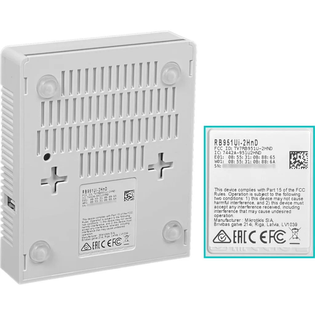 Imagen 3 de Routeboard Mikrotik RB951UI-2HND, 5 puertos 10/100, 1 USB 2.4 GHz 2.5 Dbi