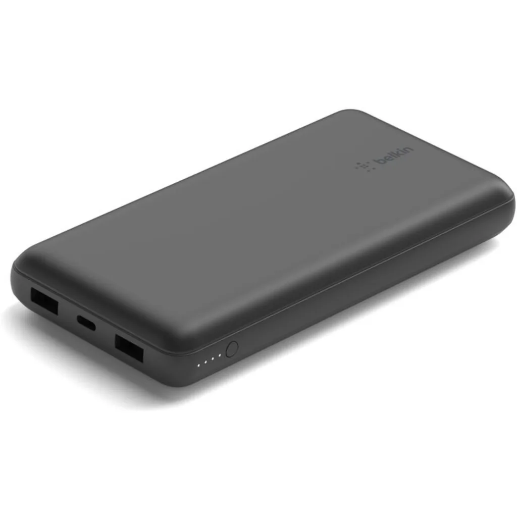 Belkin - Cargador portatil - 20000 mAh - 15 vatios - 3 conectores de salida (2 x