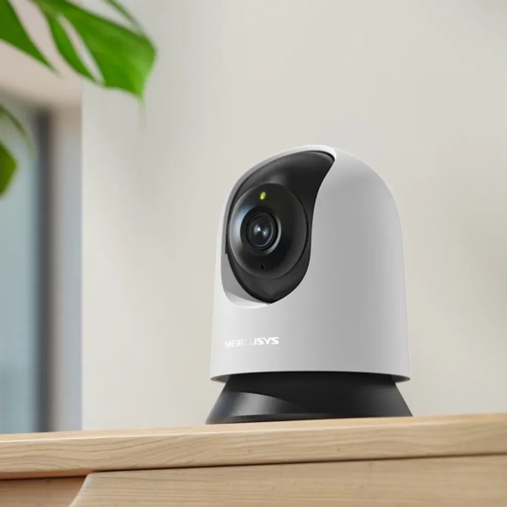 MC200. Camara PT WIFI Mercusys, 2MP, Vision Nocturna, Audio Bidireccional, Segui