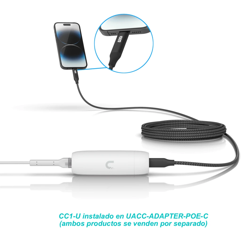 UBIQUITI 1mt mini Display consumo 100W USB-C Macho-Macho Braided Cable