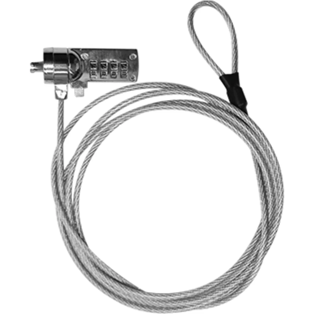 Cable de Seguridad XTech Candado con Clave 4 Dígitos 1,8 Mts Micro Saver