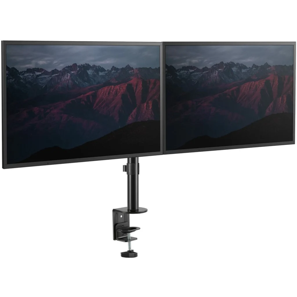 StarTech.com Brazo de Soporte para Monitor - Articulado - de Aluminio - para Monitores VESA de hasta 32IN - con Dos Brazos Giratorios - Mount para 2 monitores (brazo ajustable) - aluminio - negro - tamaño de pantalla: hasta 32" - montable en escritorio