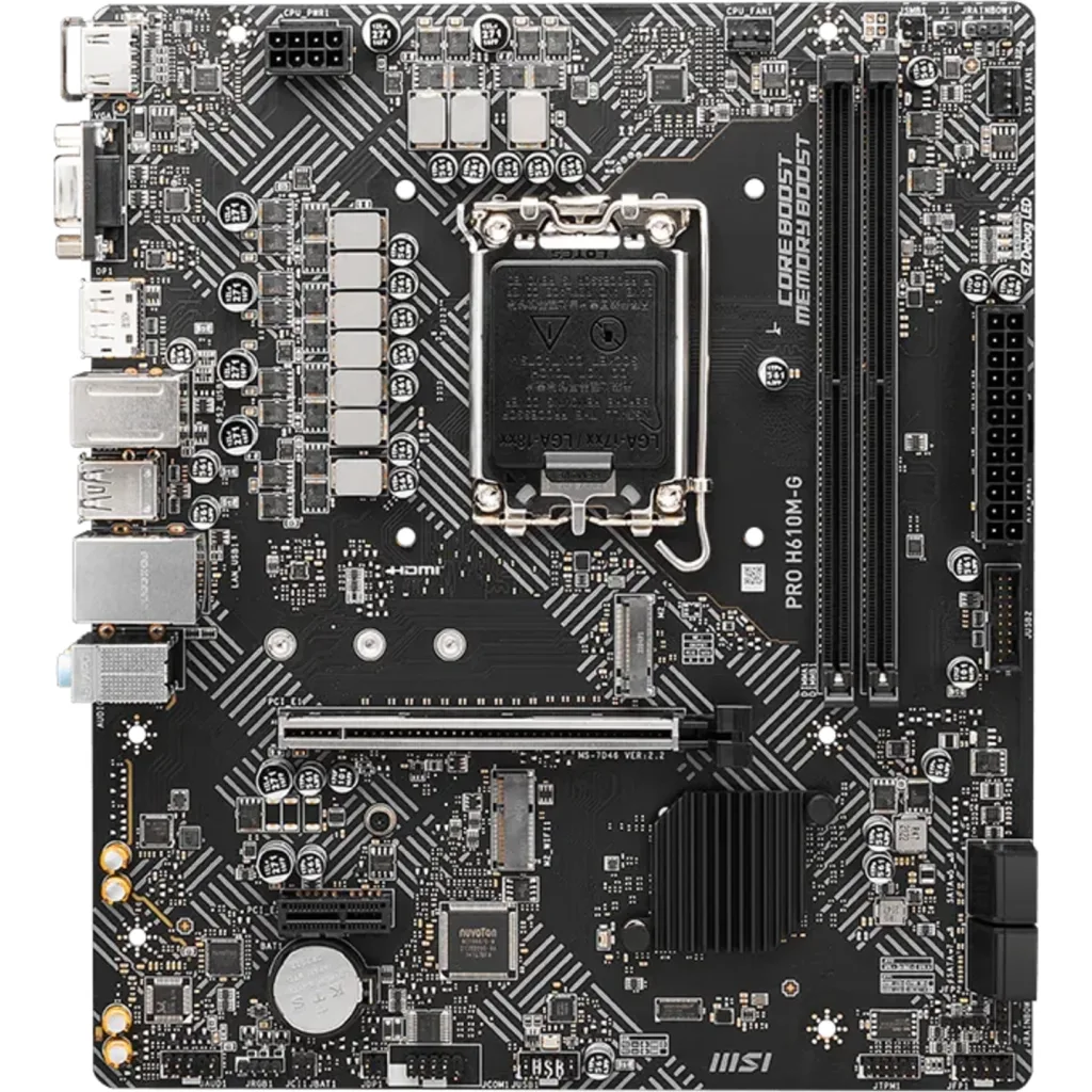 Imagen 1 de Placa Madre MSI PRO H610M-G, Socket LGA1700, 2x DDR5, Micro-ATX
