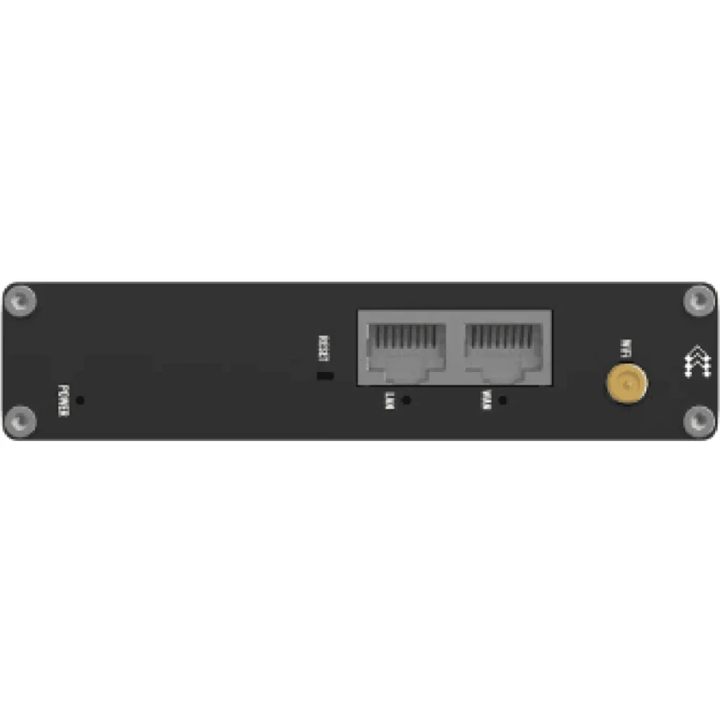 Imagen 4 de Router  industrial compacto que mejora la seguridad mediante el aislamiento de la red para los dispositivos finales. Equipado con dos puertos Ethernet, carril DIN y un conector industrial de 3 pines