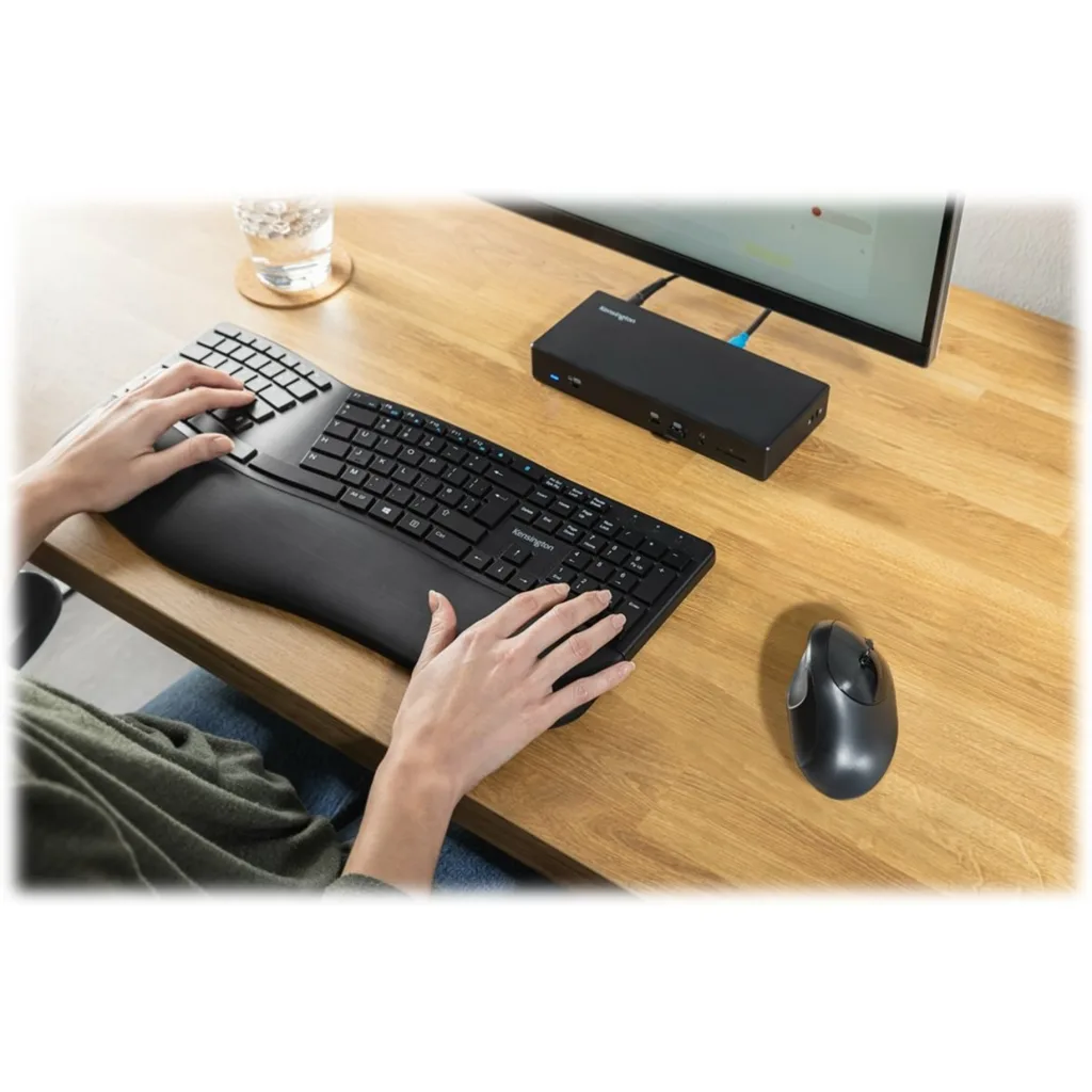 Imagen 8 de Kit Teclado Mouse Inalámbrico Ergonómico Kensington Pro Fit Ergo Bluetooth Negro