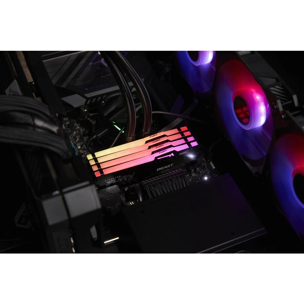 Imagen 7 de Memoria RAM 16GB DDR5 6400MHz DIMM CL32 1.4v 288p Kingston FURY Beast RGB Expo 