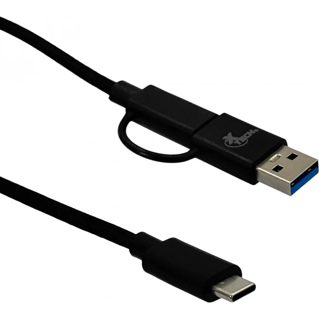 Imagen 1 de XTECH 2-IN-1 USB-C a USB-CM/AM Cable 182cm USB2.0 XTC-532