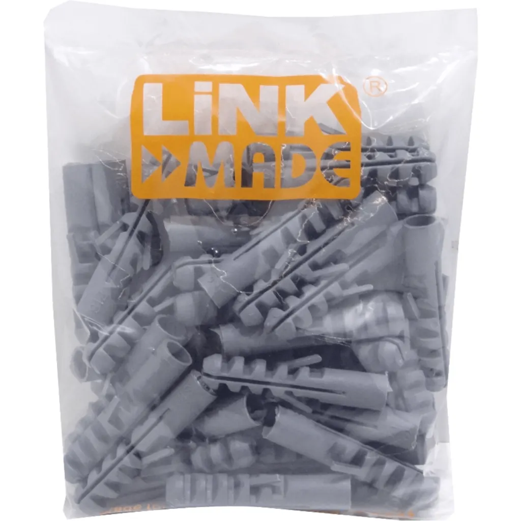 50-Unids. 12mm Tarugo Plastico Gris 12x60mm