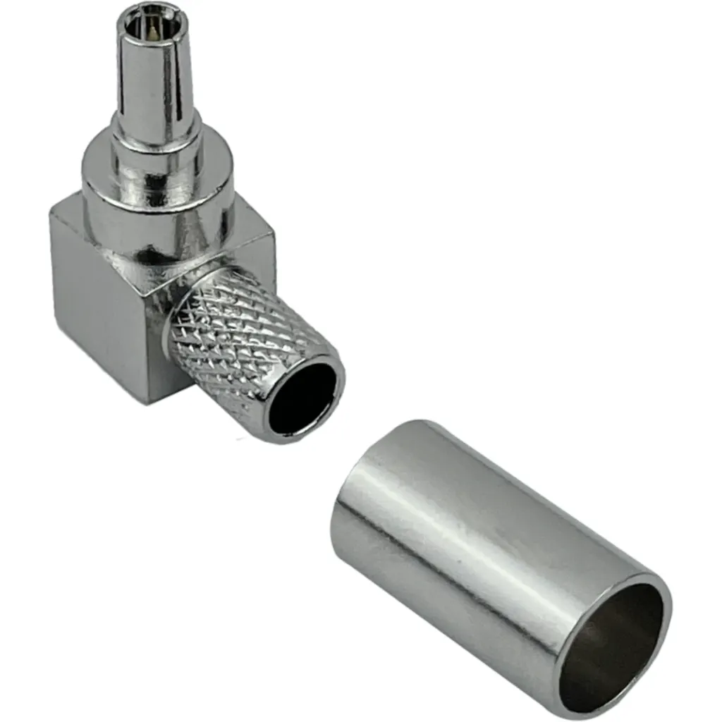 CRC9-Macho 90-Grados LMR195 Conector Crimpeable RG58 RG142