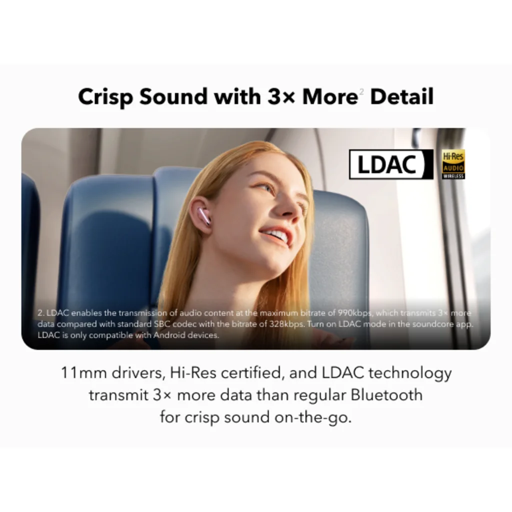 Imagen 11 de Audifono True Wireless Noise Cancelling Liberty 4 NC Soundcore rosa 2