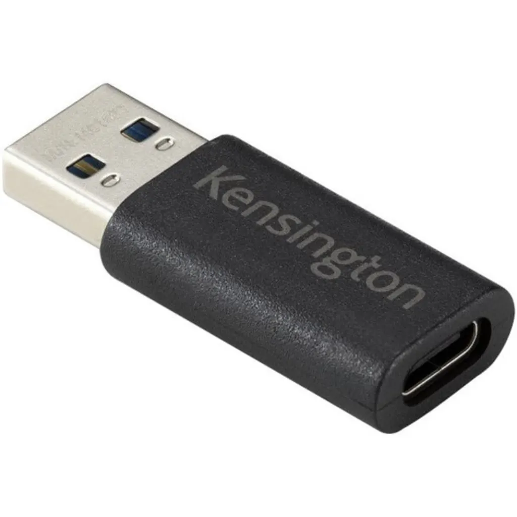 Adaptador USB-A a USB-C M/F CA1020 Kensington K33478WW, Velocidades hasta 10 Gbp
