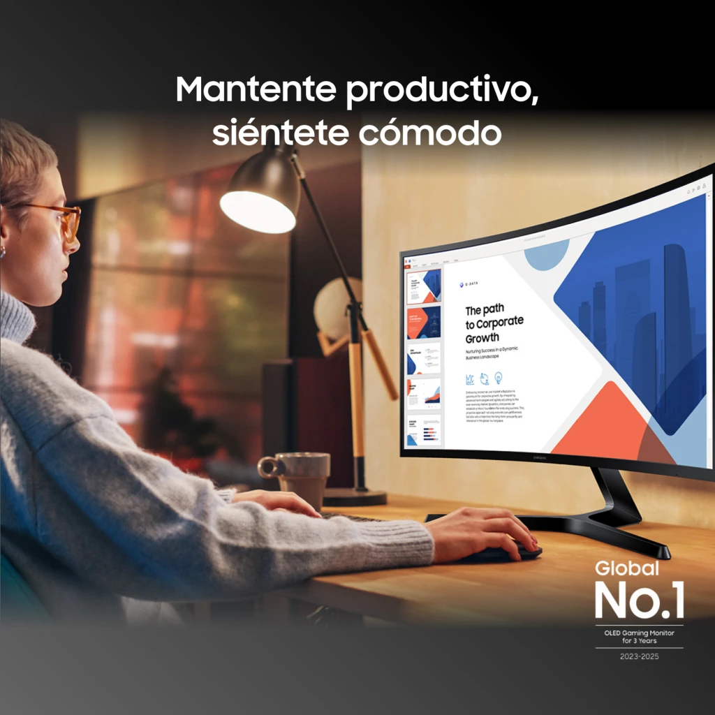 Imagen 5 de Monitor Curvo Samsung S36GD 24" FHD 1920*1080 VA 1*HDMI 1*VGA 100hz 4 (GTG)