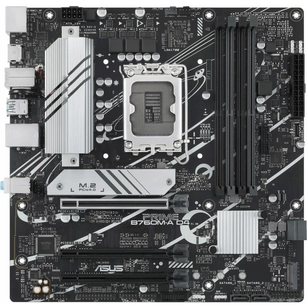 Tarjeta Madre Asus PRIME B760M-A D4 LGA1700 14°G 4*DDR4 2*M.2 DP HDMI USB3.2