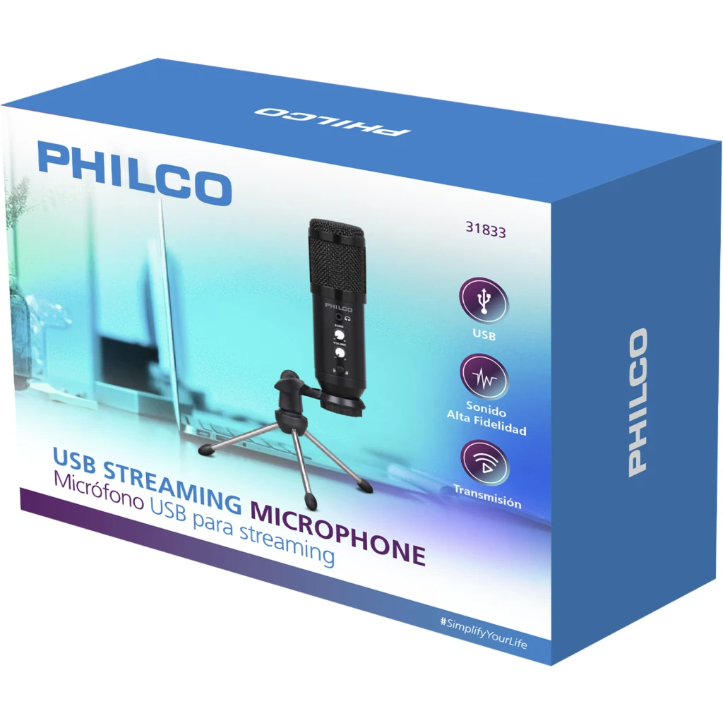 Imagen 3 de Microfono Philco USB con tripode