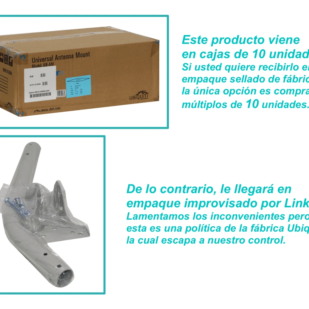 Soporte Ubiquiti 50cm para Muro Exterior Abatible UB-AM