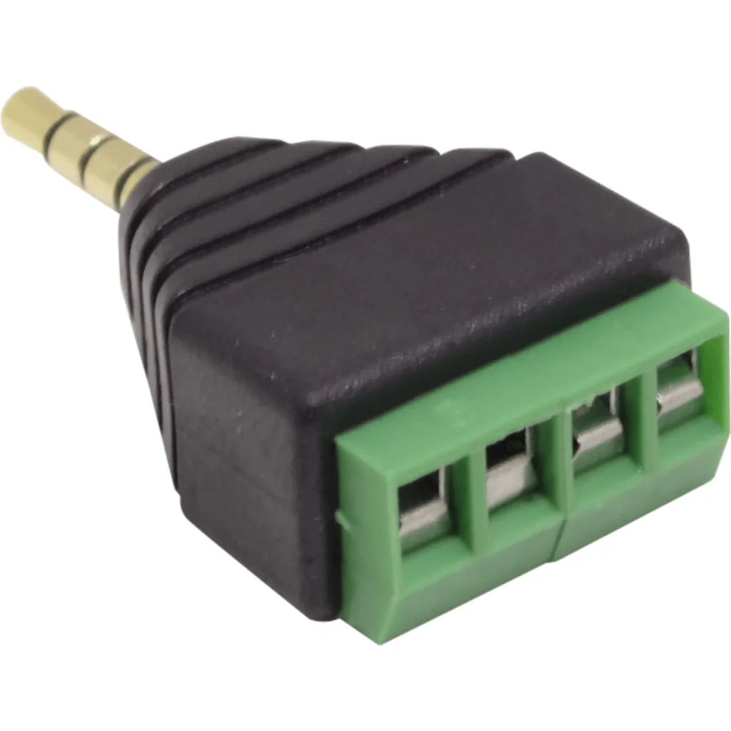 4pin-3,5mm-Macho a regleta Terminal A/V